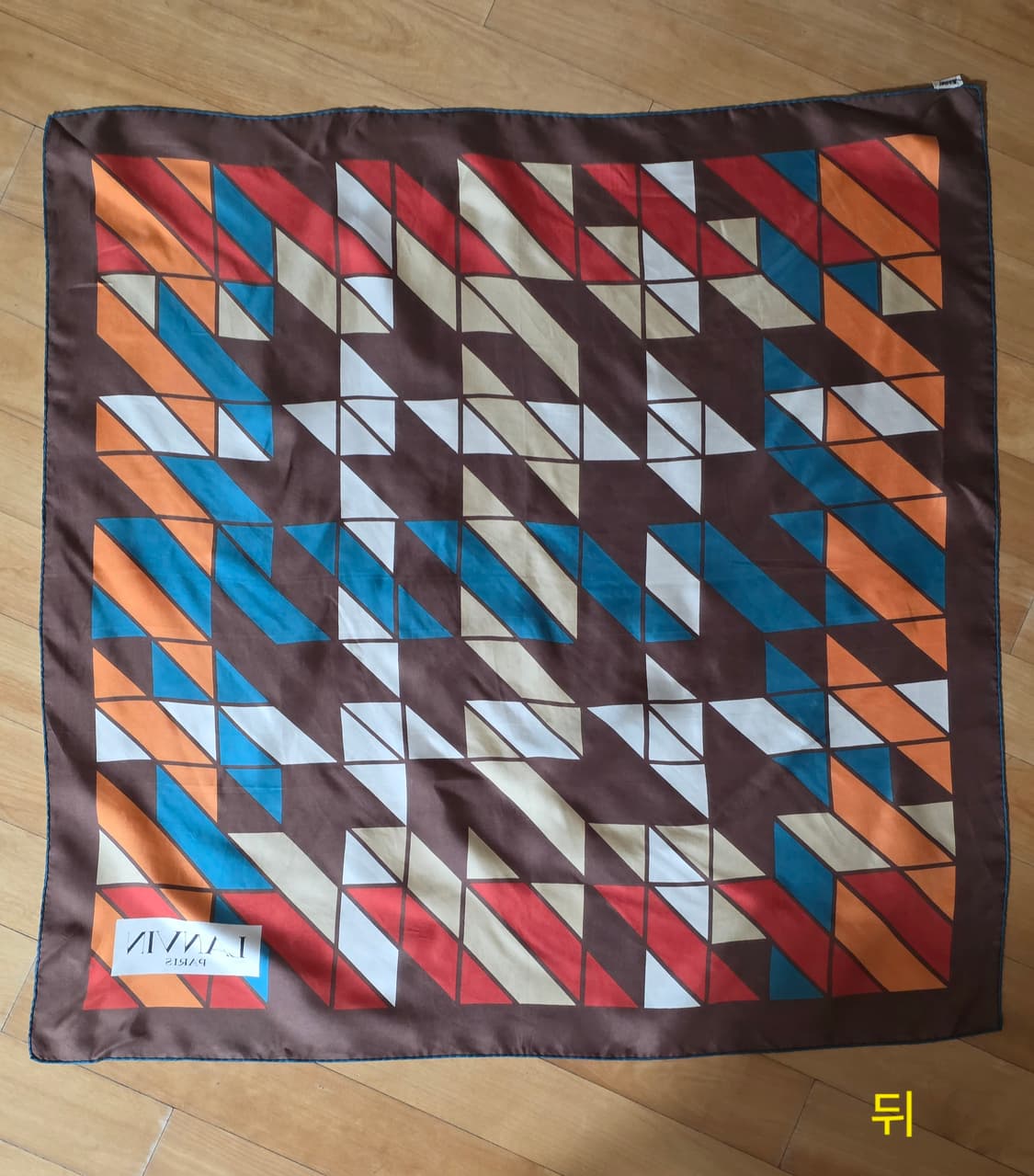 Lanvin 랑방 실크 스카프 Made in France 상품이미지3