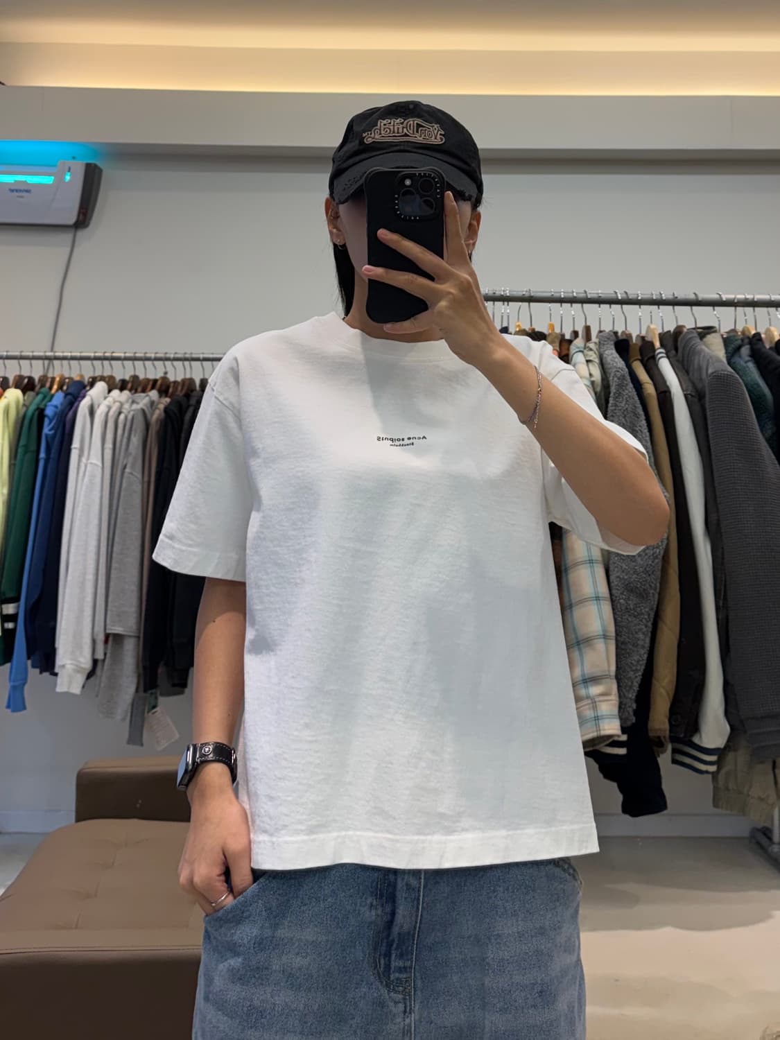 아크네 스튜디오 로고 반팔티 상품이미지4