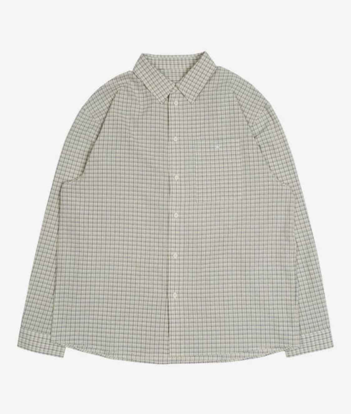 TCM mini logo check shirts (beige) 상품이미지1