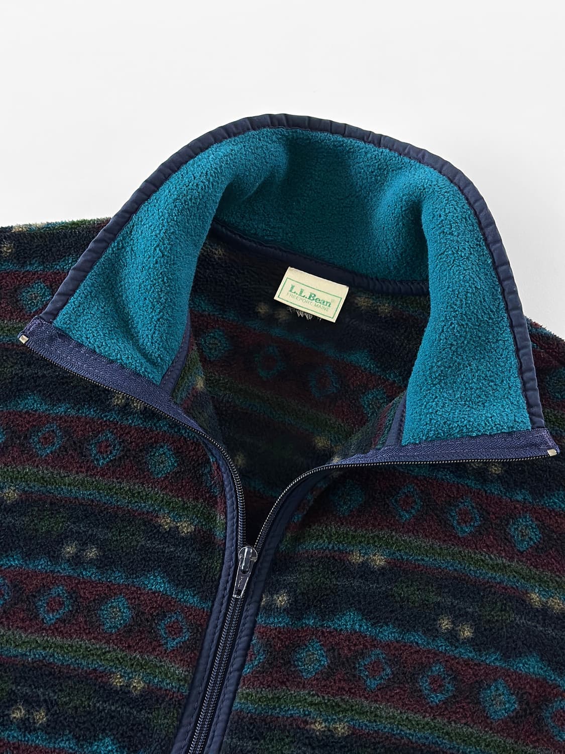 80s 빈티지 엘엘빈 지오매트릭 패턴 플리스 자켓 상품이미지5