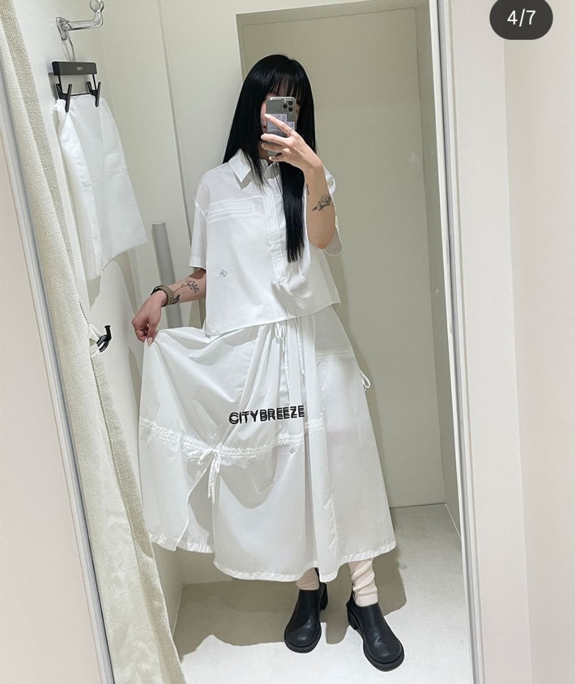 시티브리즈 스트링 밴딩스커트 상품이미지2