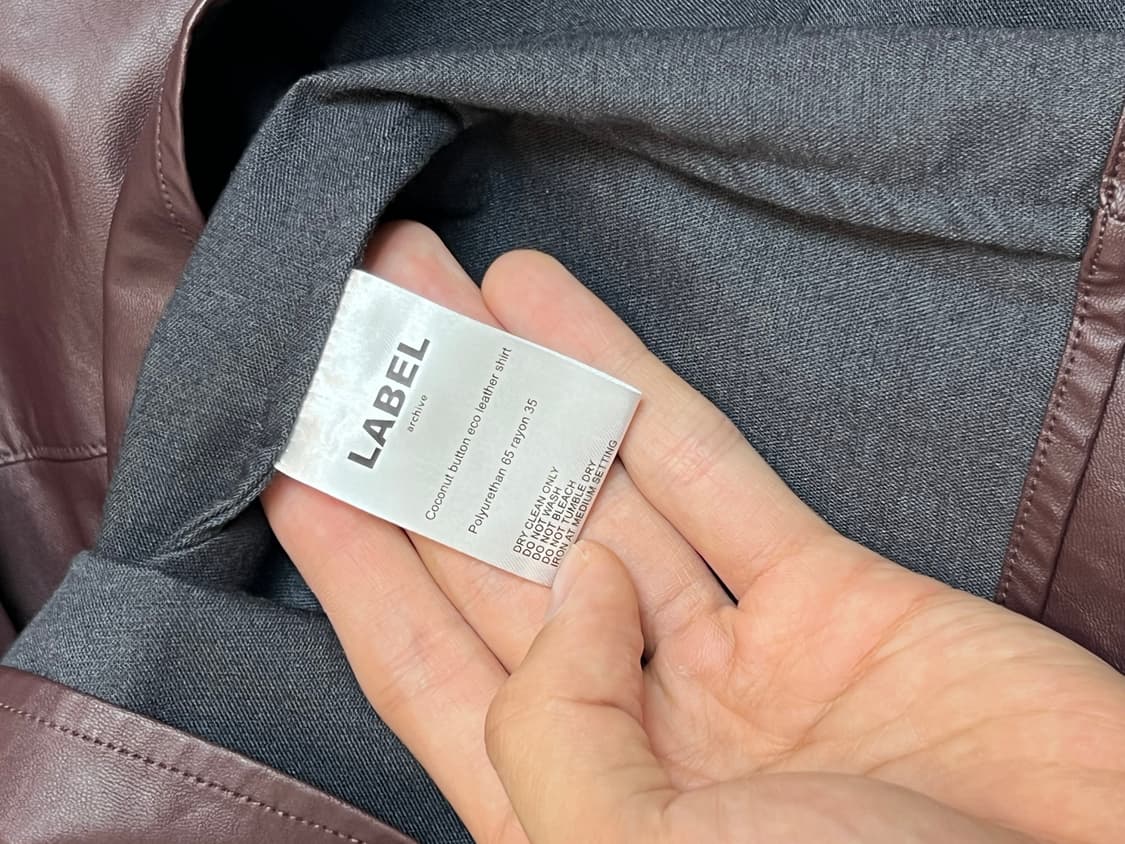 라벨 아카이브 가죽셔츠 상품이미지5