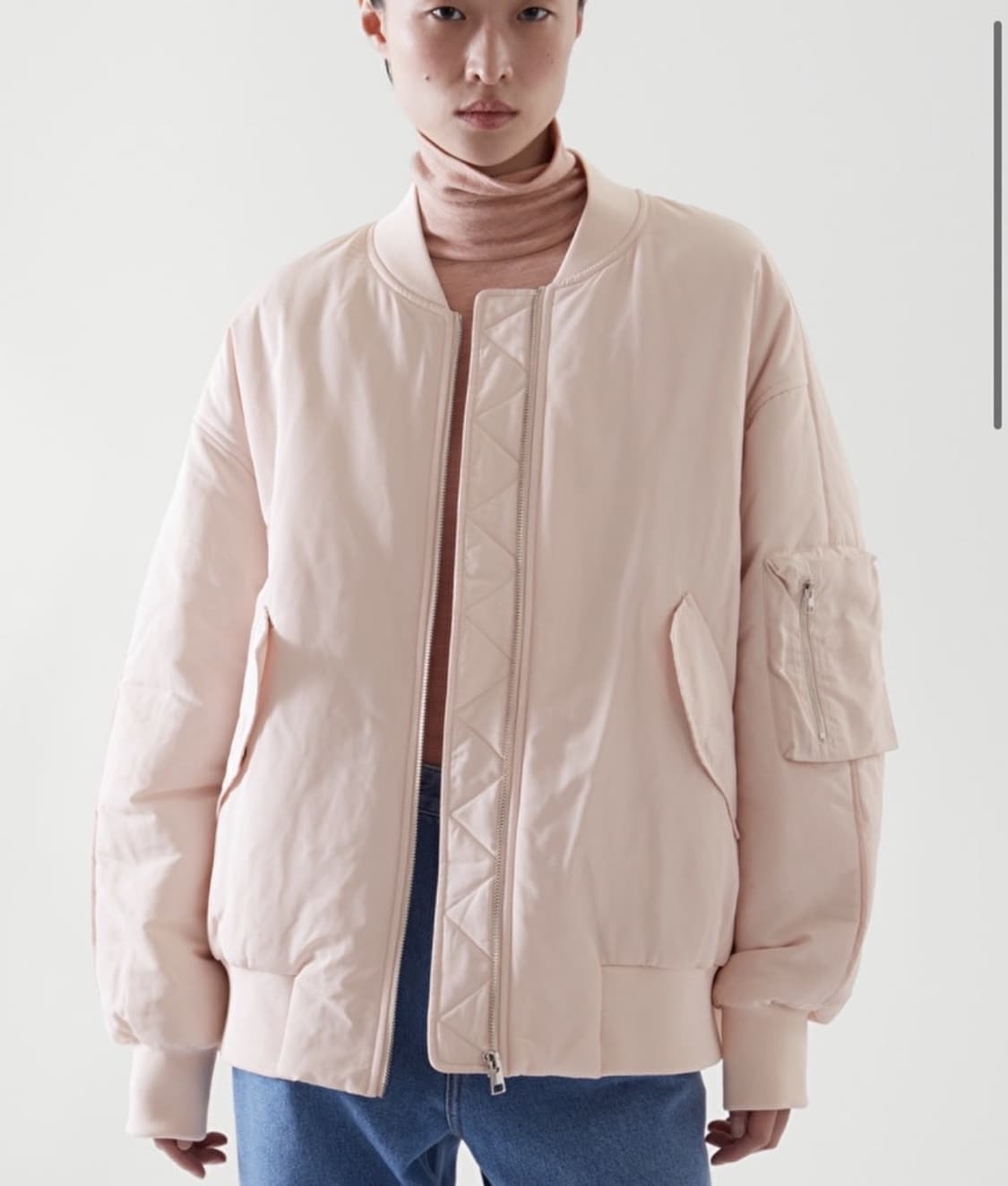 COS 코스 딸기우유 봄버 자켓 L사이즈(105-110사이즈) 상품이미지1