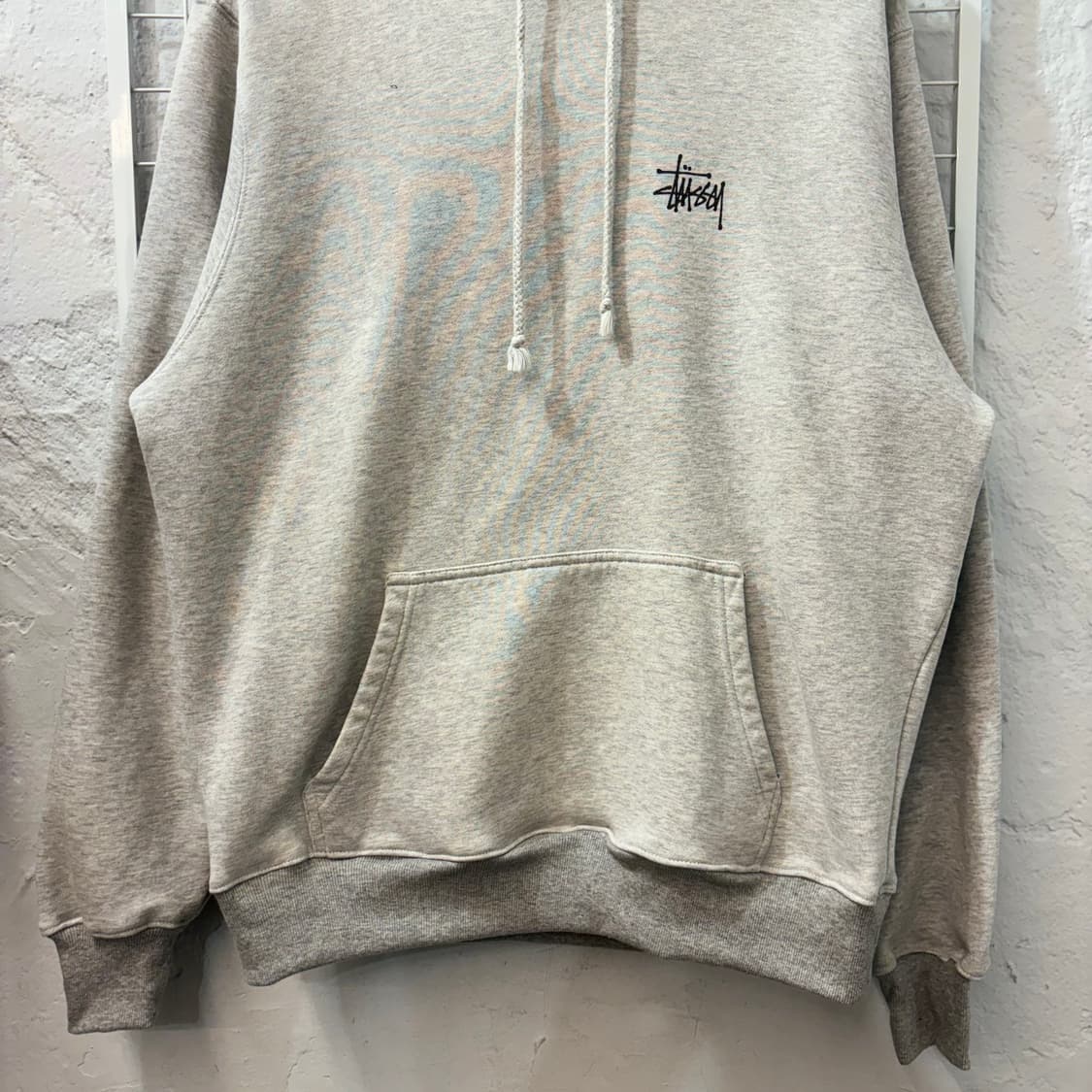 스투시 빅 로고 그레이 후드티 L 상품이미지4