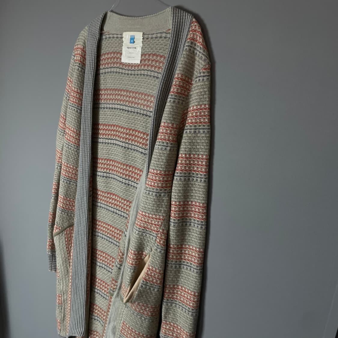스패로우 빈티지 스트라이프 패턴 니트 롱 가디건 M 상품이미지5