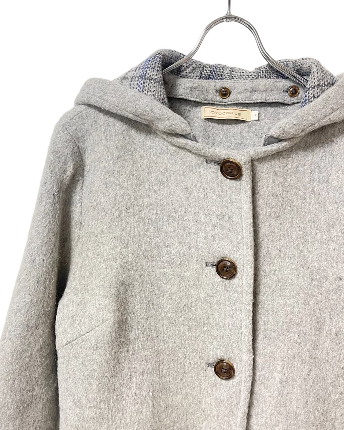 CROCODILE Wool mixed Hood Coat 상품이미지4