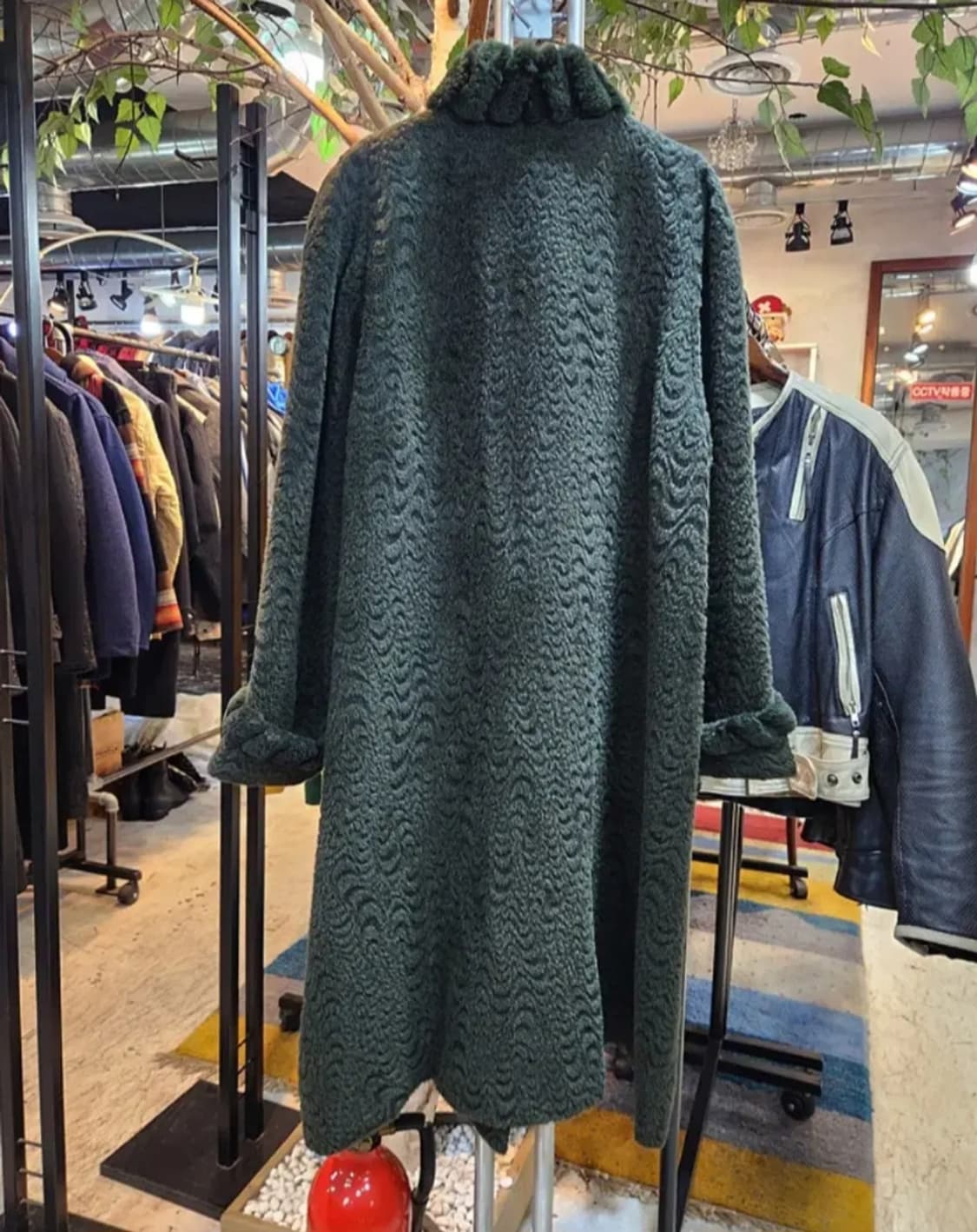 LIEBE ROSA 알파카 울 블랜드  카키 롱 빈티지 코트 상품이미지6