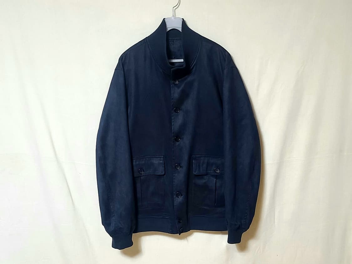 타케오 키쿠치 스탠드 칼라 해링턴 블루종 상품이미지2