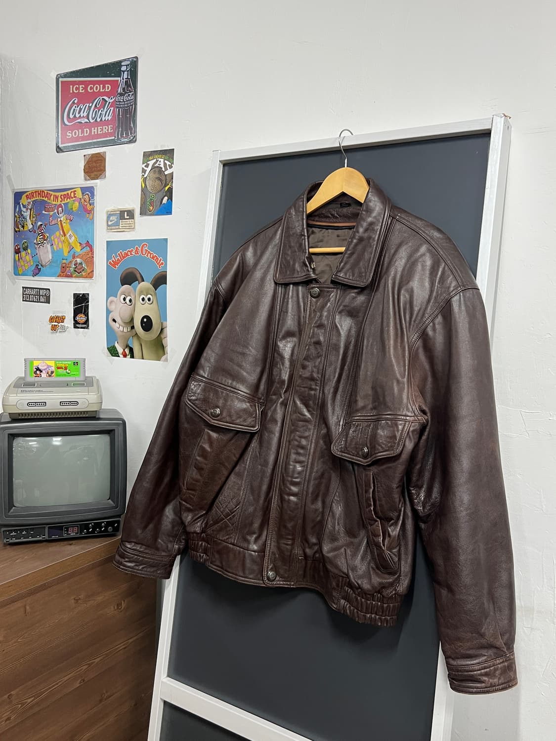 Vintage 빈티지 90s 양가죽 A-2 레더 자켓 상품이미지1