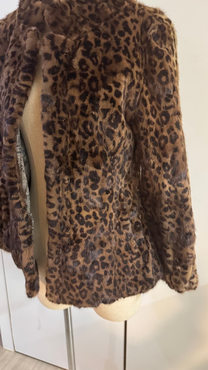 Marmalady 레오파드 밍크 퍼 자켓 상품이미지4