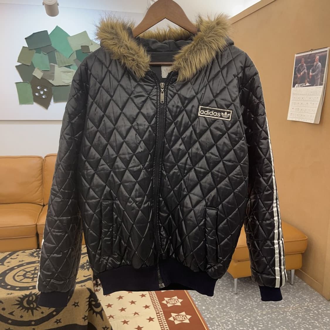 아디다스 Y2K 갸루 러블리힙 후드퍼 경량 패딩 자켓 110 C08578 상품이미지3