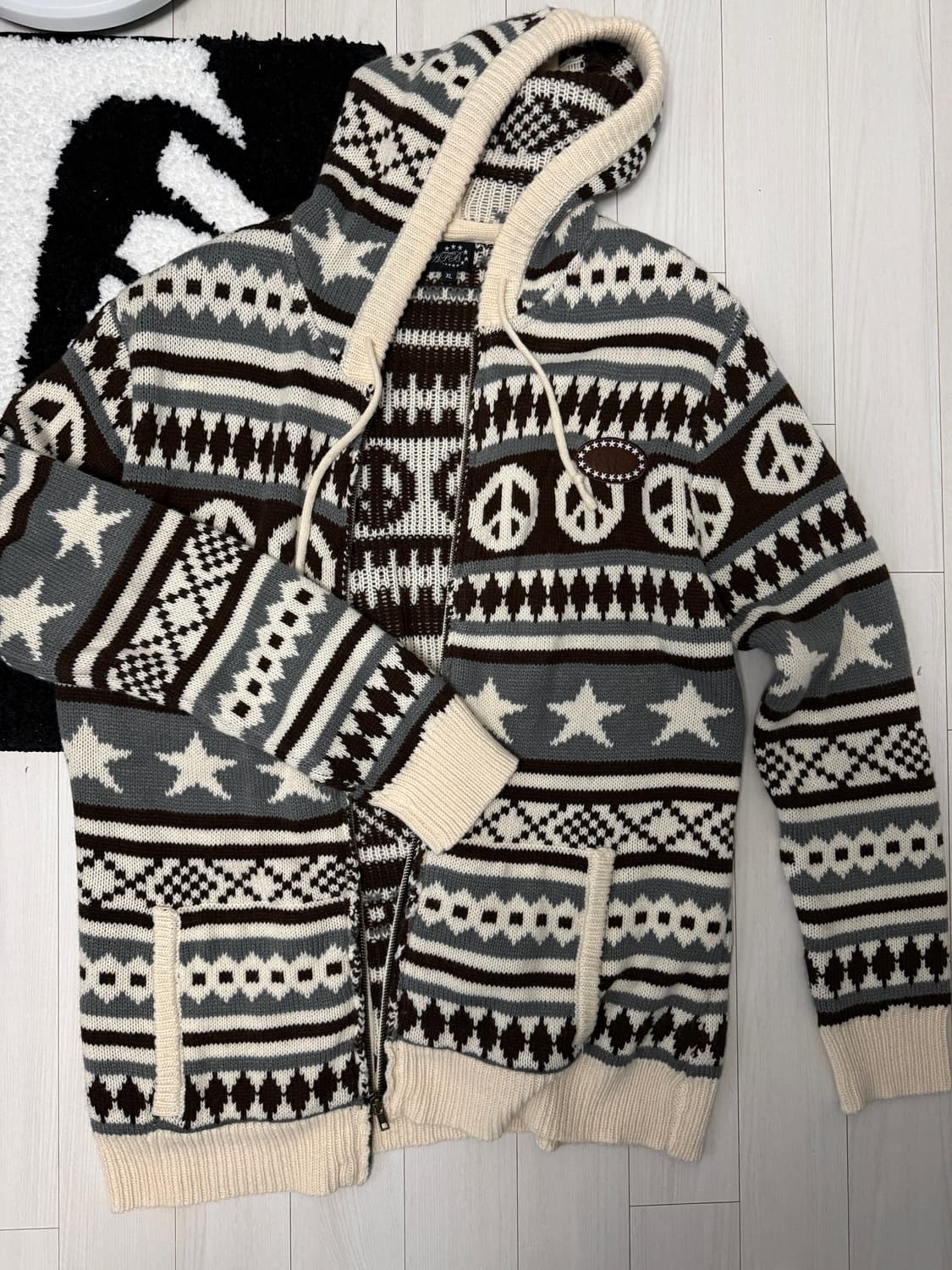 AFB 니트 후드집업 XL 상품이미지1