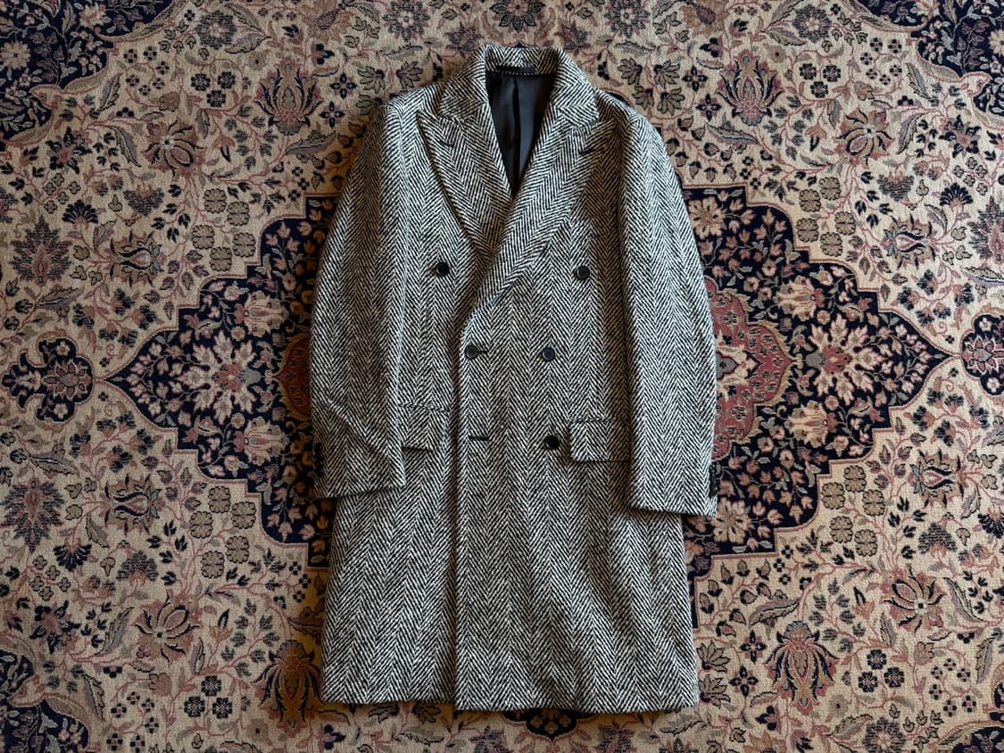 맨온더분 도네갈 트위드 더블 브레스티드 코트 100 상품이미지2