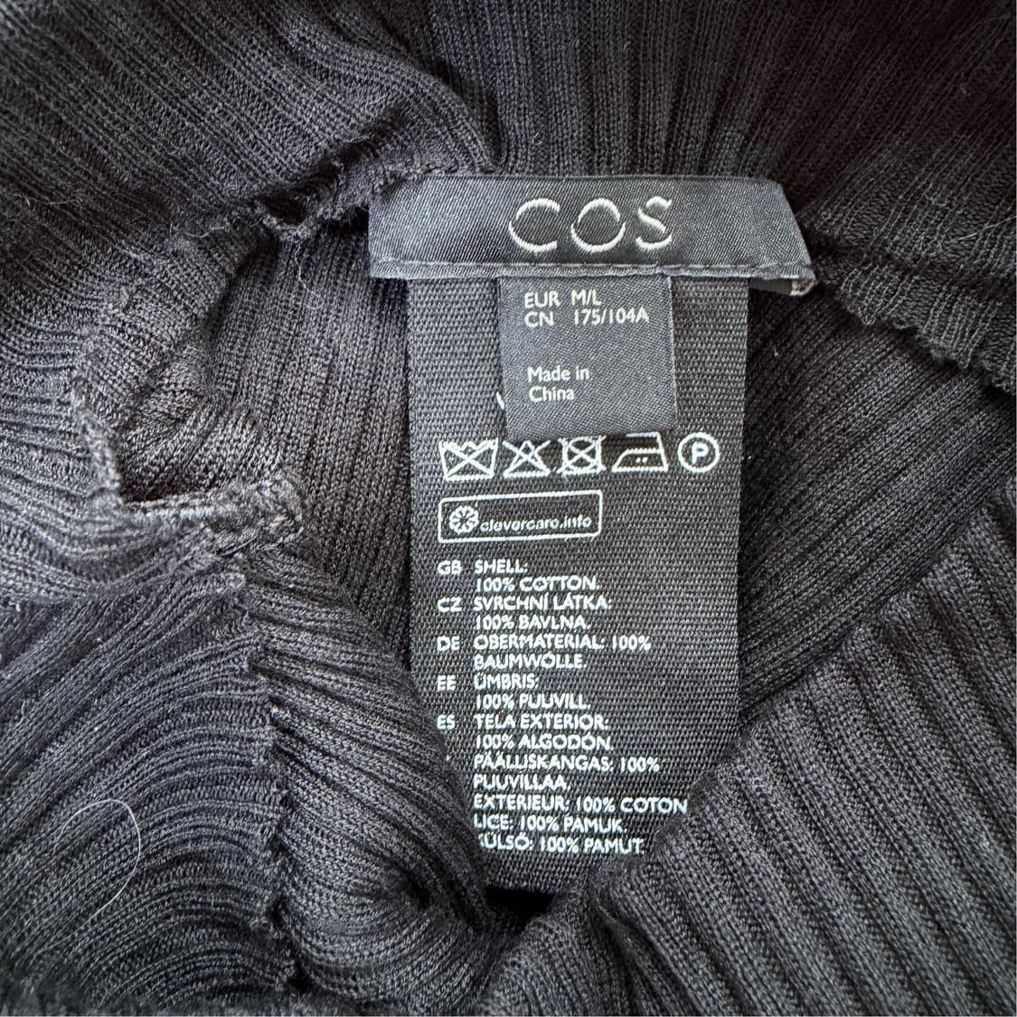 [L] COS 코스 골지 터틀넥 슬리브리스 탑 상품이미지5
