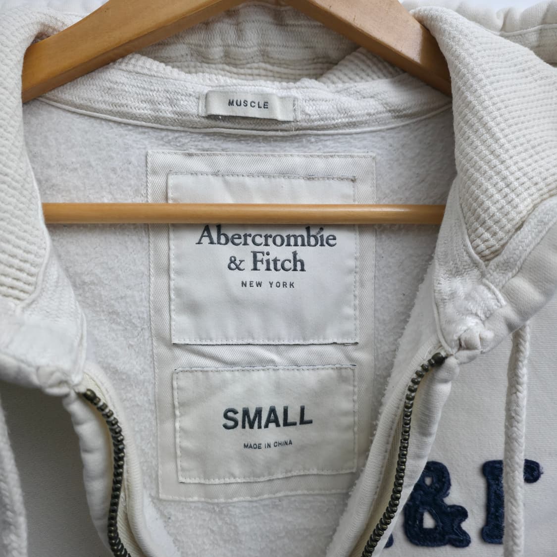 [S] 아베크롬비 화이트 후드집업 상품이미지5