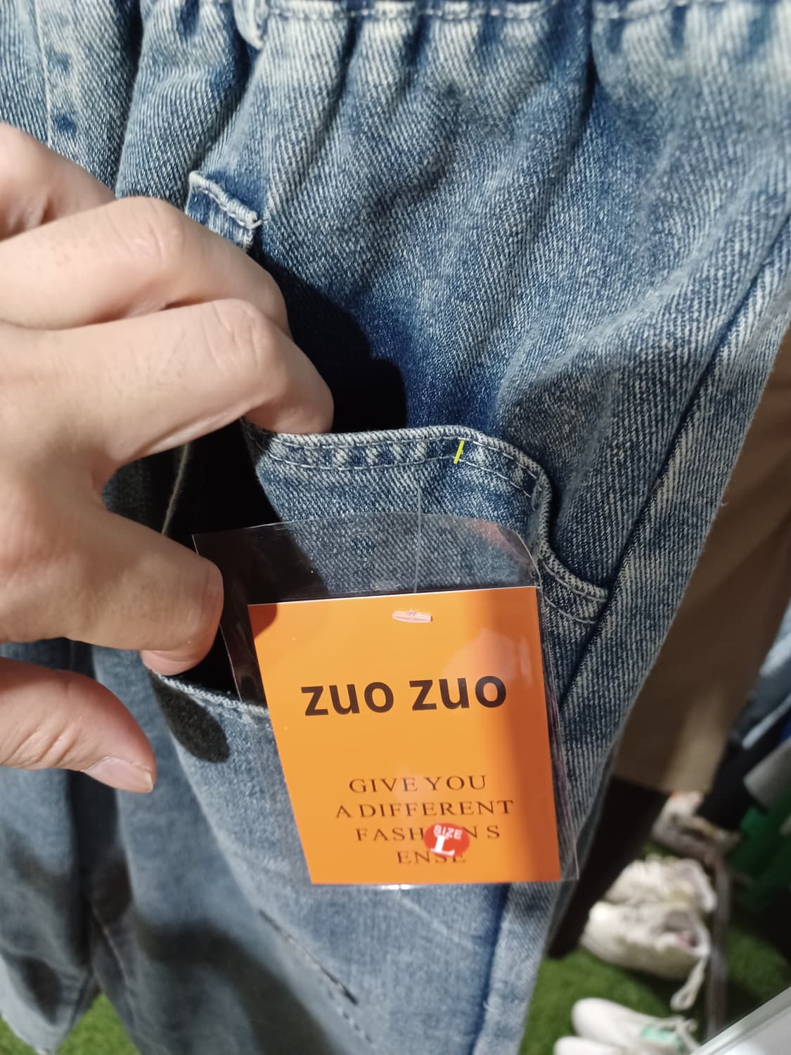 Zuozuo 빈티지워싱 항아리핏 밴딩 팬츠 L 상품이미지4