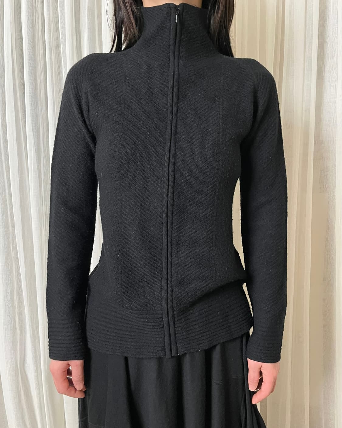 이세이미야케 드라이버 니트 집업 issey miyake haat 상품이미지1