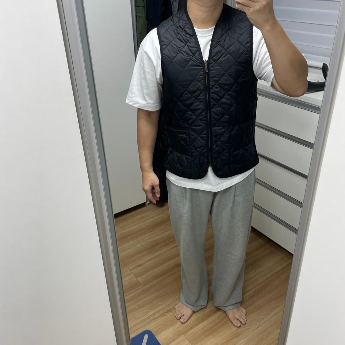 바버 내피 조끼 블랙(40) 상품이미지10