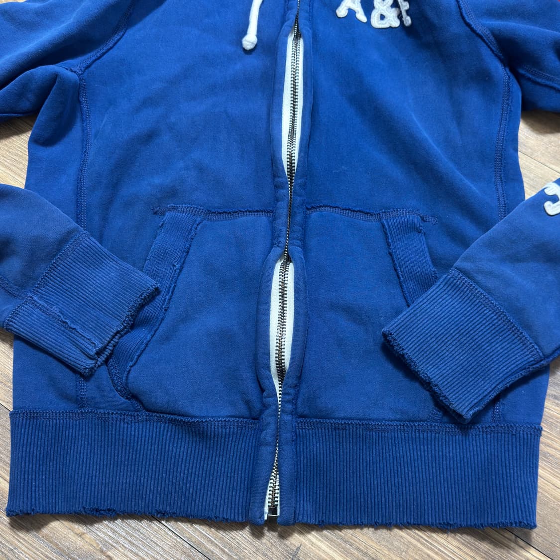 아베크롬비 헤비웨잇 블루 후드집업 상품이미지4