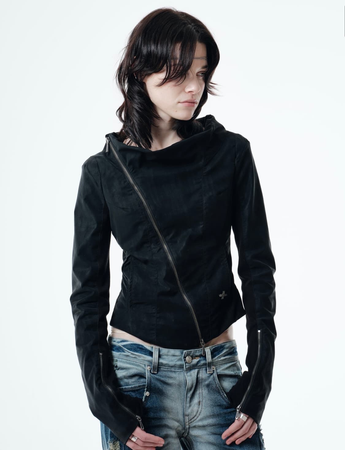 KAEL DRAPED JACKET (BLACK •2) 상품이미지1