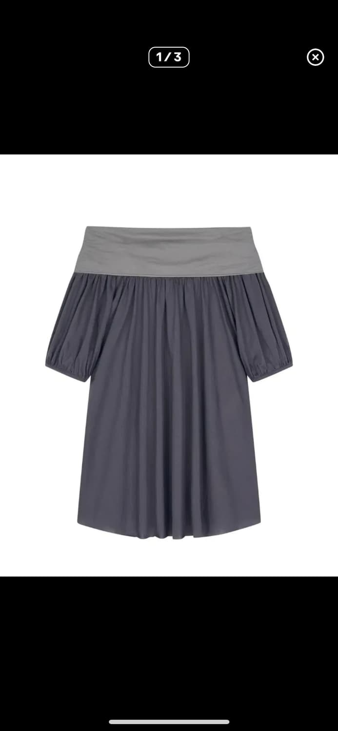 amorshae 아모르샤이 백 리본 탑 그레이 상품이미지1