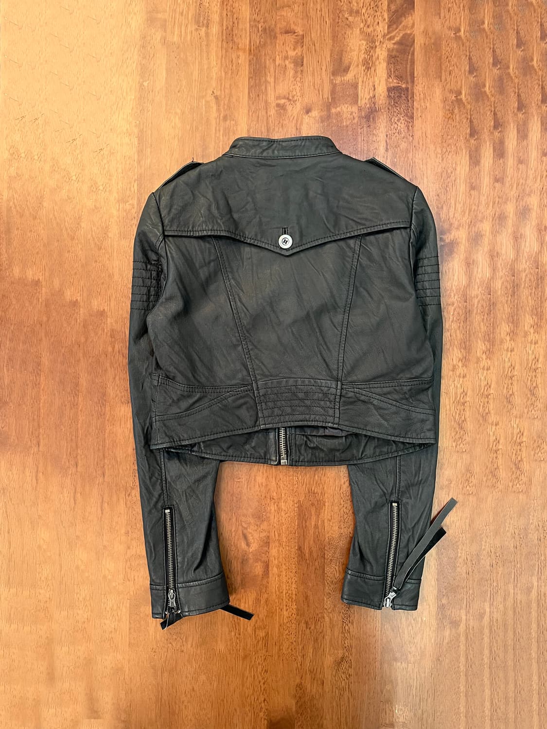 Y2K 그런지 페이크 레더 숏 자켓 상품이미지2