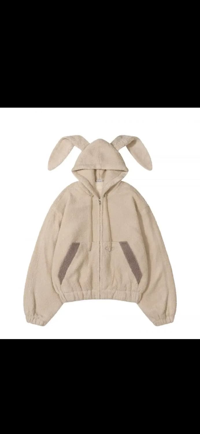 어스지구 토끼집업 아이보리 상품이미지1