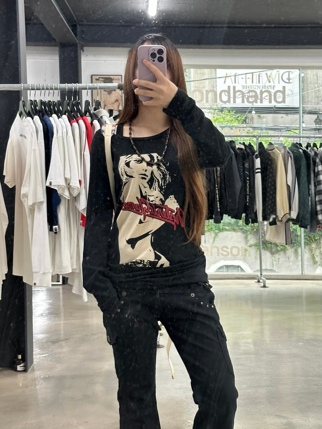 히스테릭글래머 걸 프린팅 롱슬리브 원피스 상품이미지2