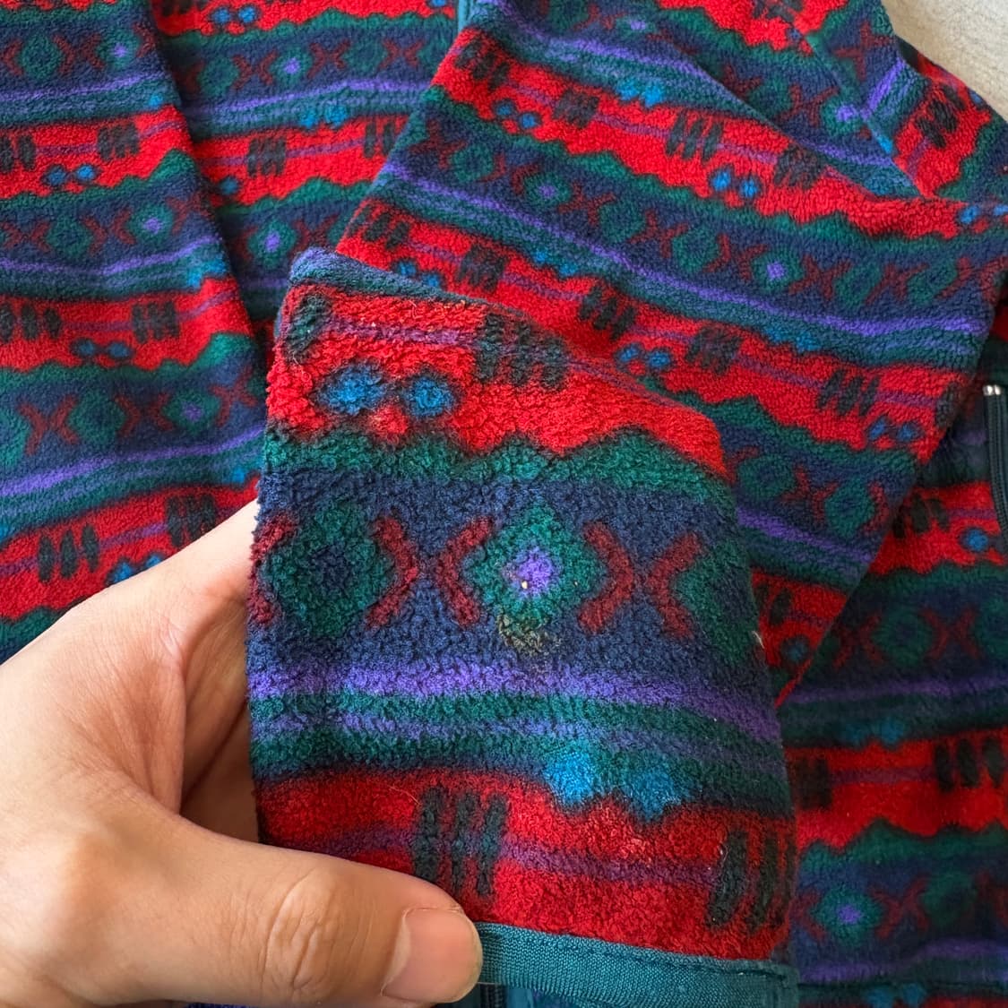 90s L.L.bean 90년대 생산 엘엘빈 아즈텍 플리스 신칠라 상품이미지9