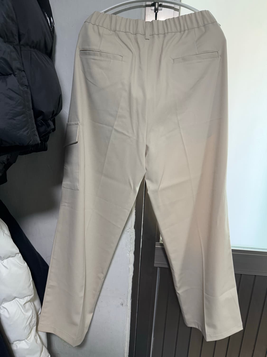 아이보리 카고 와이드 면바지 34 상품이미지2