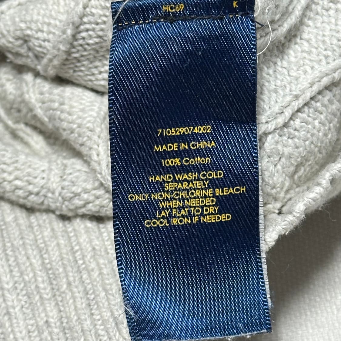 Polo Ralph Lauren 라이트그레이 케이블 니트 상품이미지4