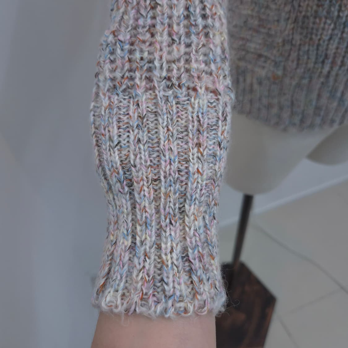 일본제 멀티컬러 울혼방 니트 스웨터 상품이미지5