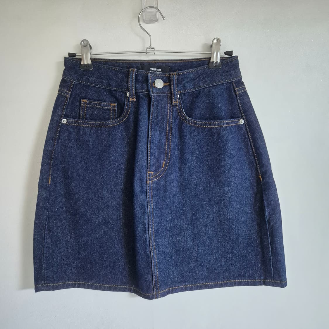 무신사스탠다드 우먼즈 데님 미니 스커트(딥 인디고) 상품이미지2