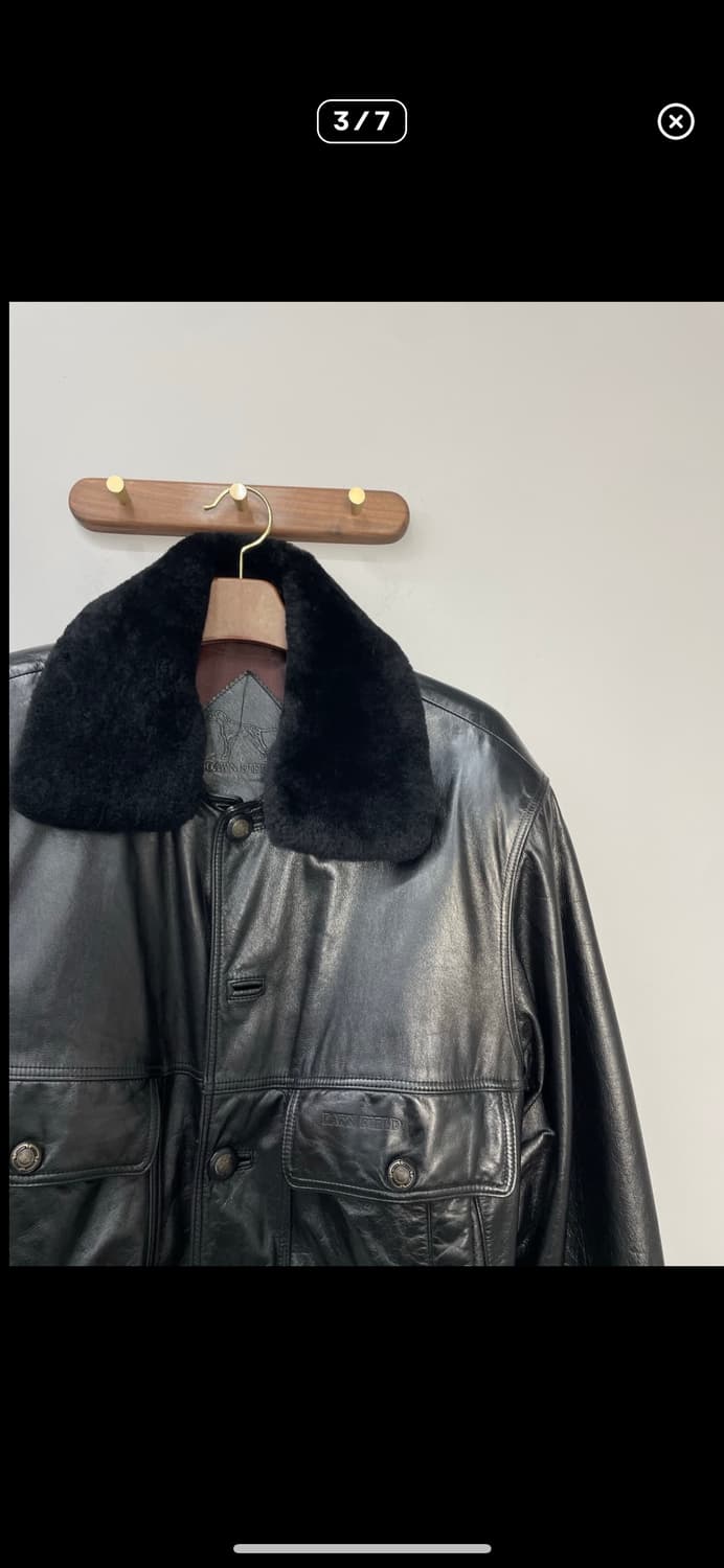 빈티지 블랙 레더자켓 (퍼 탈부착 가능) A2965 상품이미지3