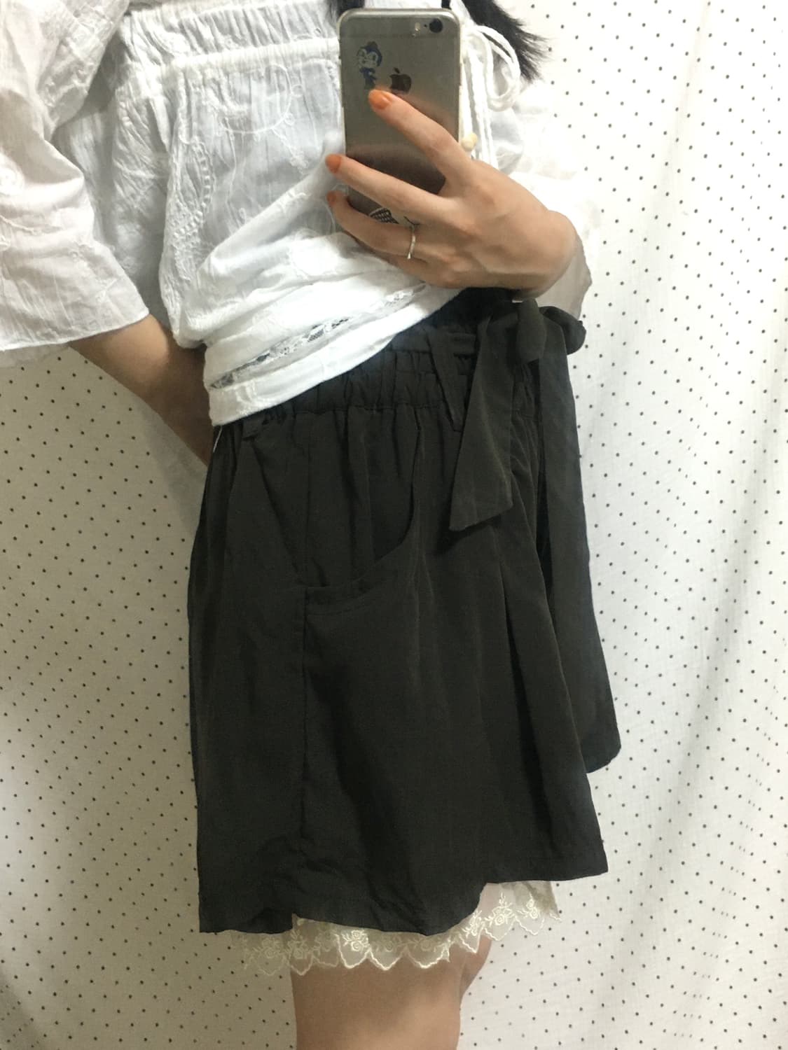 카키 레이스 반바지 상품이미지7