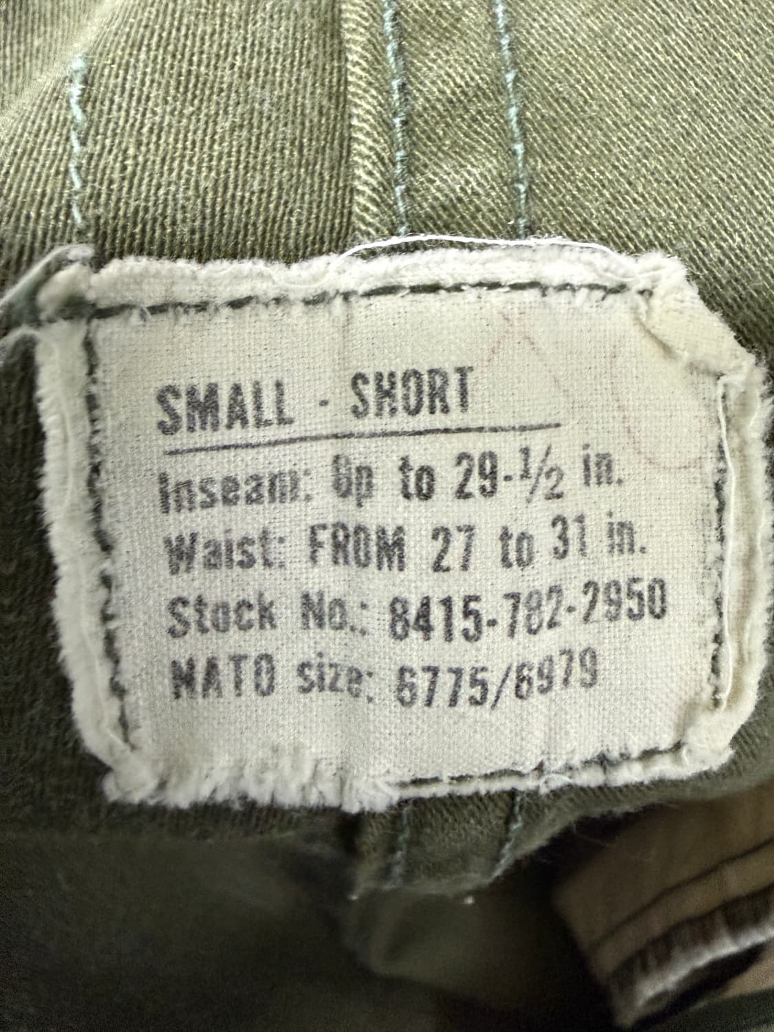 70년대 오리지널 M-65 팬츠 small short 상품이미지7