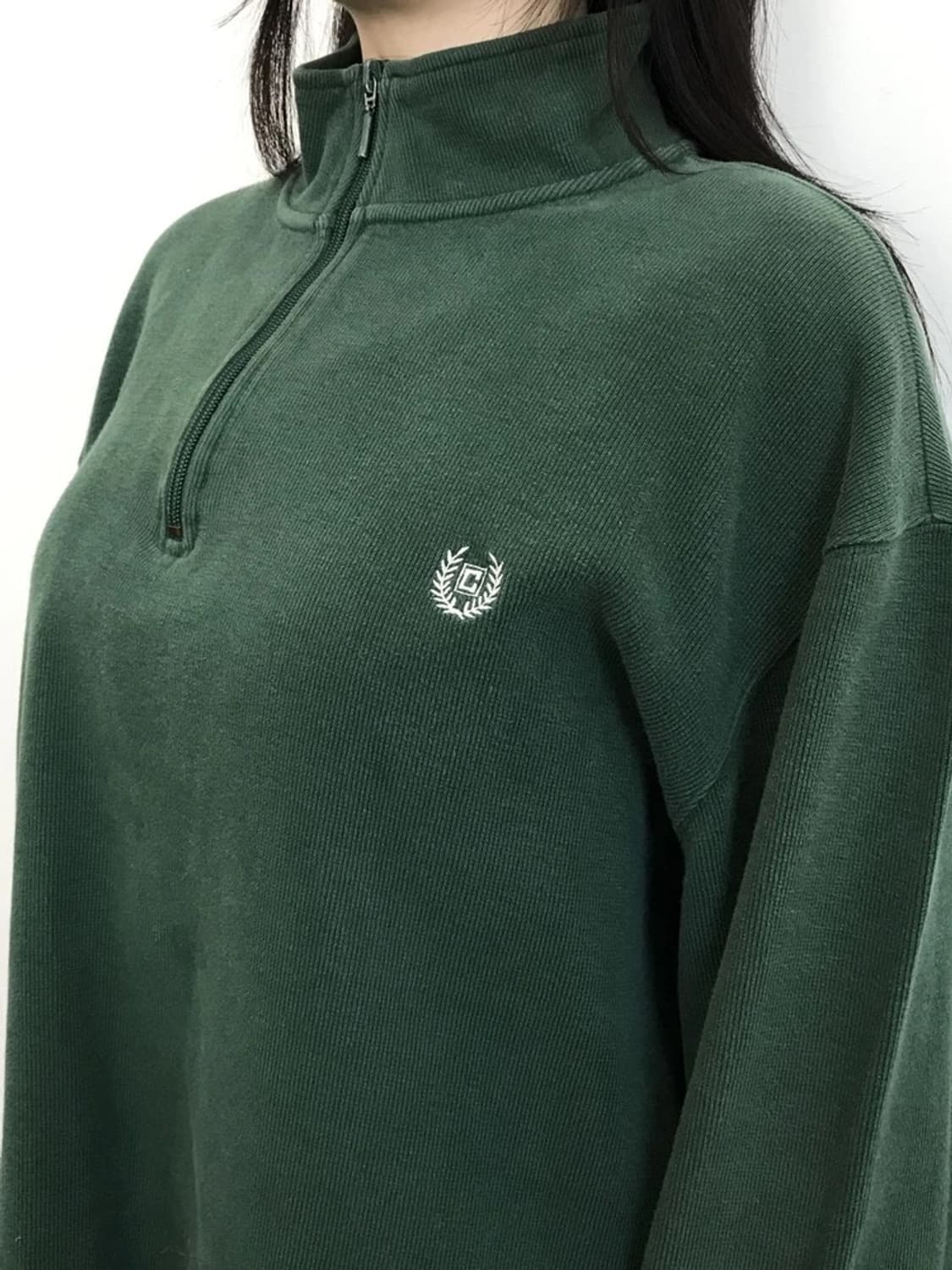 Chaps Green Quarter Zip Sweatshirt 상품이미지3