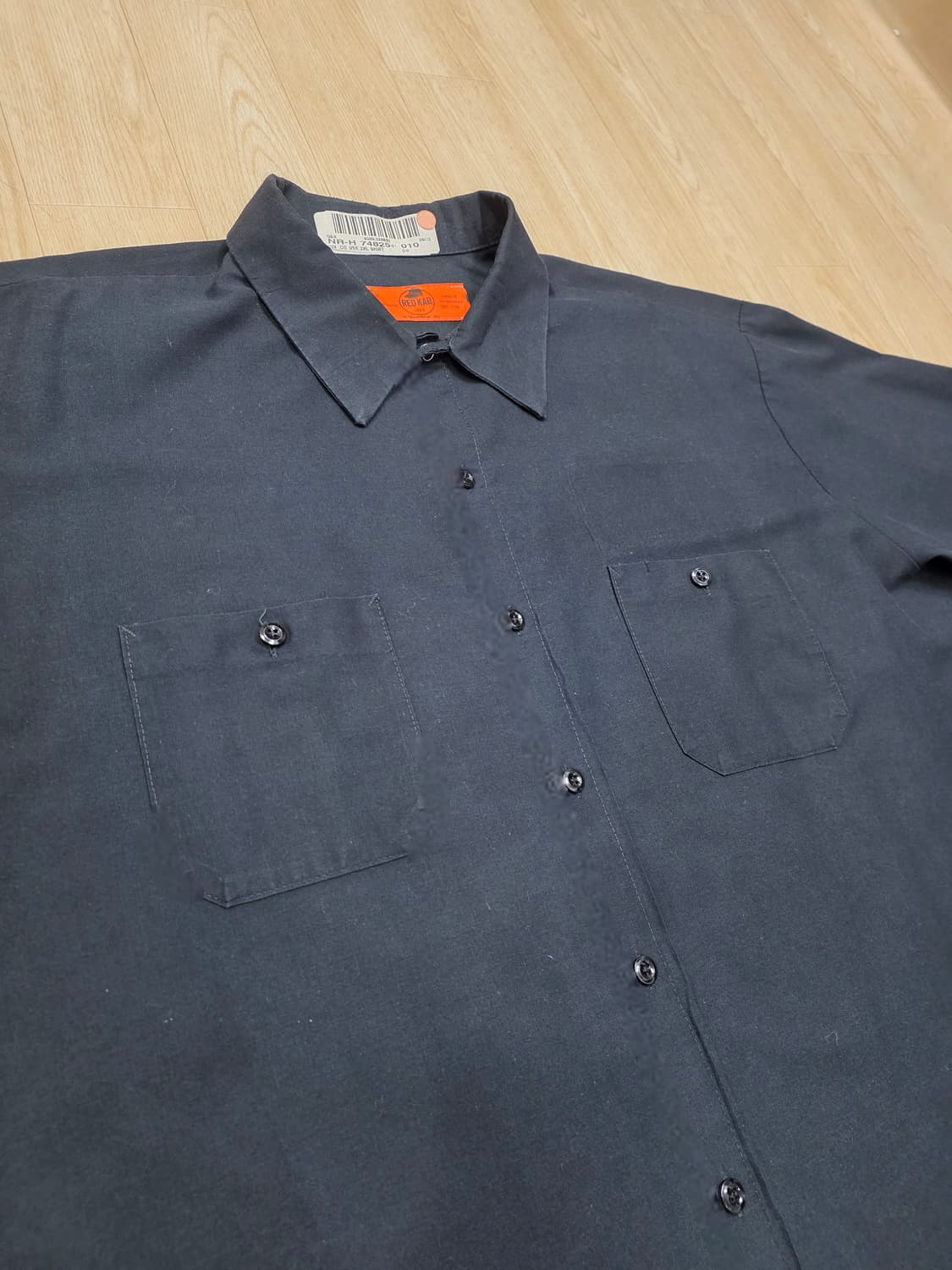 레드캡 USA 반팔 워크셔츠 오버핏 XXL 올블랙  상품이미지2