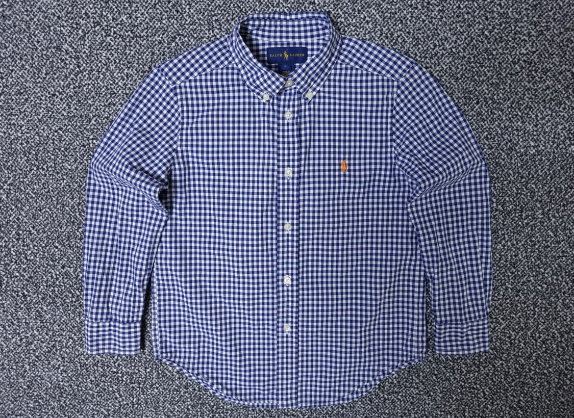 [무료배송][120]폴로 키즈 체크 셔츠 남방 상품이미지1