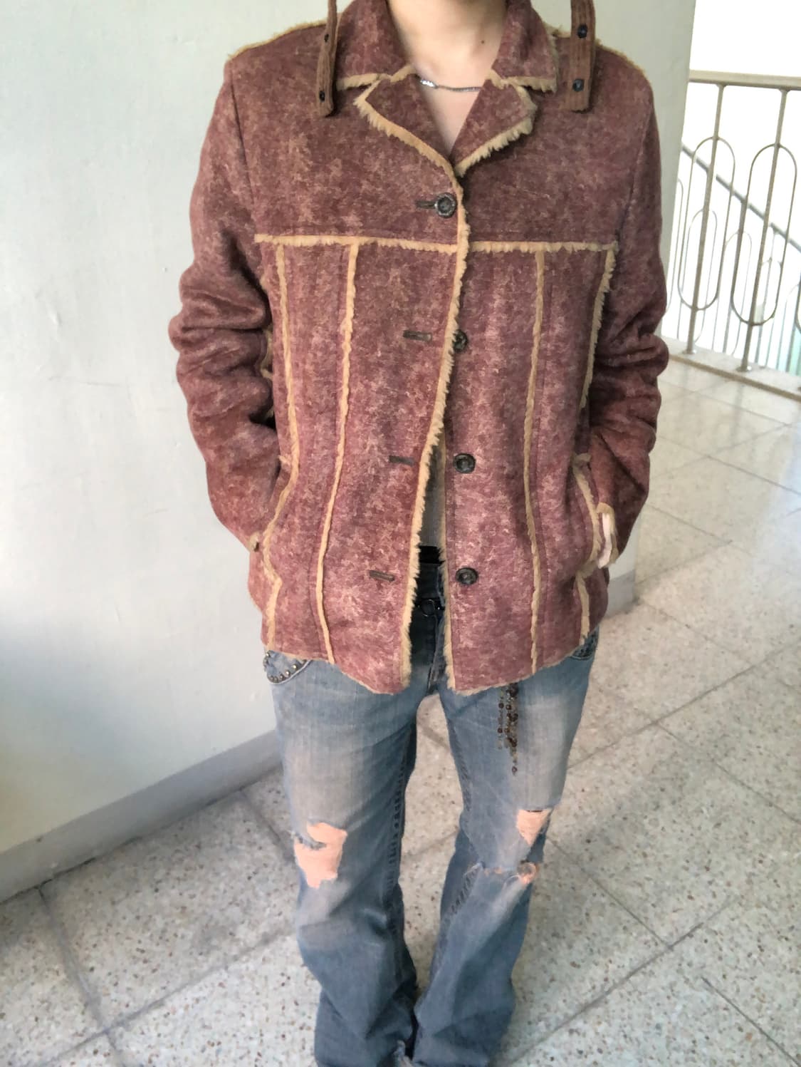vtg shearling jk 상품이미지7