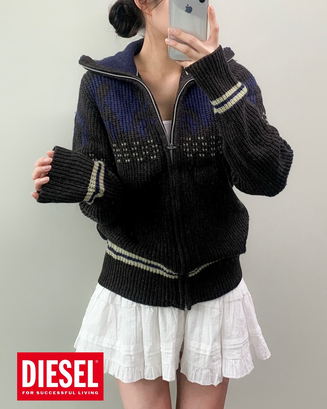 디젤 니트 집업 상품이미지1