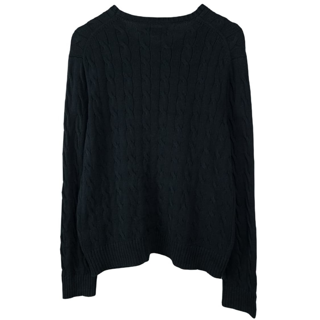 [폴로 랄프로렌] 포니 로고 자수 케이블 꽈배기 니트 블랙 M19874 상품이미지3