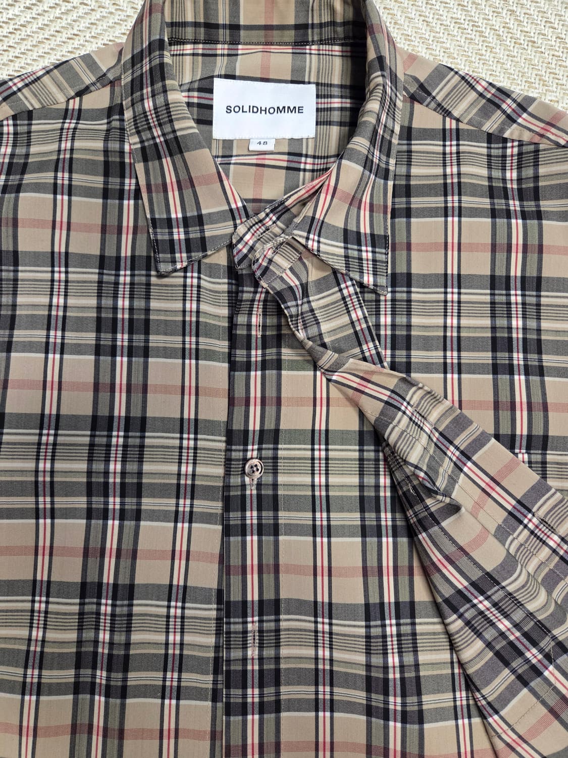 솔리드옴므 체크 셔츠 상품이미지3