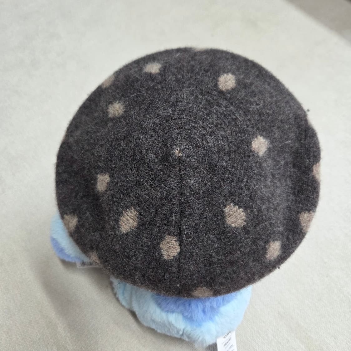 일본 빈티지 모리걸 도트 울 베레모 상품이미지1