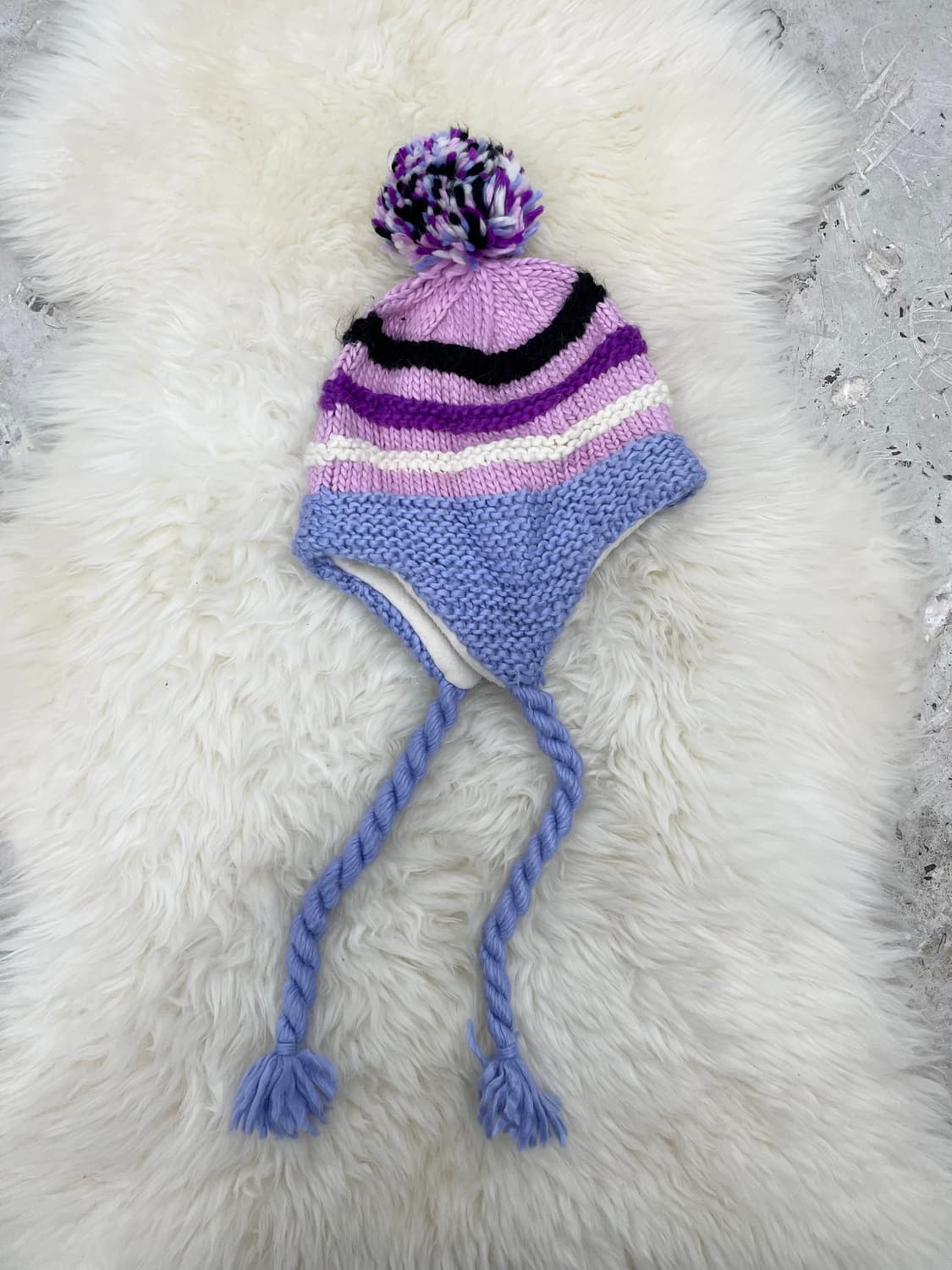 스트라이프 캔디 이어플랩 방울 비니 상품이미지5