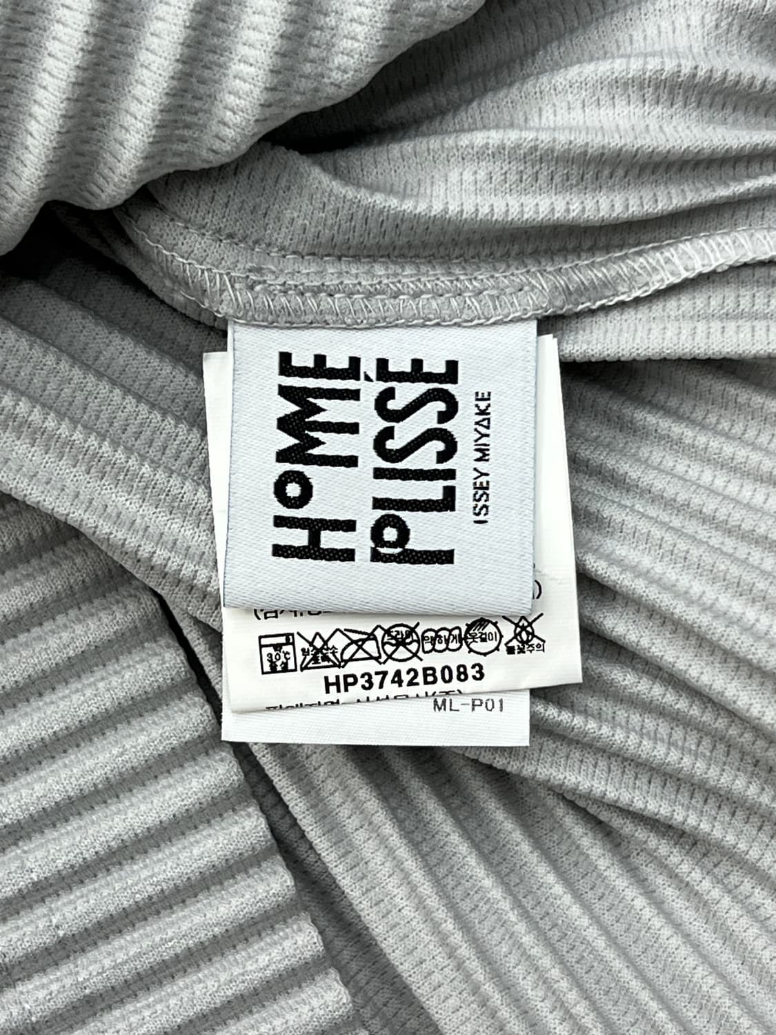 옴므플리세 베이직 라이트그레이 카라 티셔츠 상품이미지6