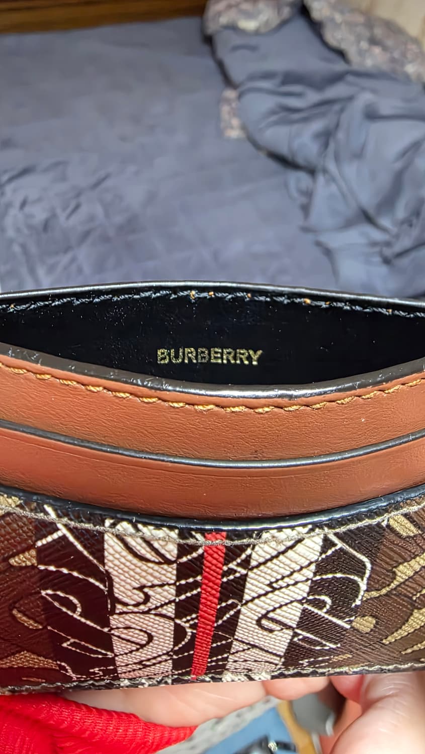 (정품) 버버리 모노그램 스트라이프 E 캔버스/카드지갑/남녀공용/개인 상품이미지4