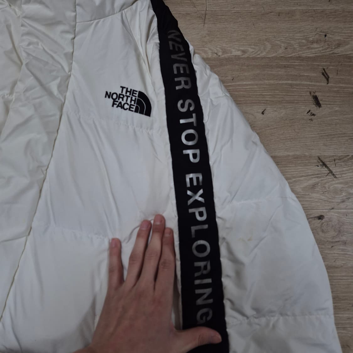 노스페이스 아틀레틱 사이드라인 후드 롱패딩 점퍼 M(95) 상품이미지5