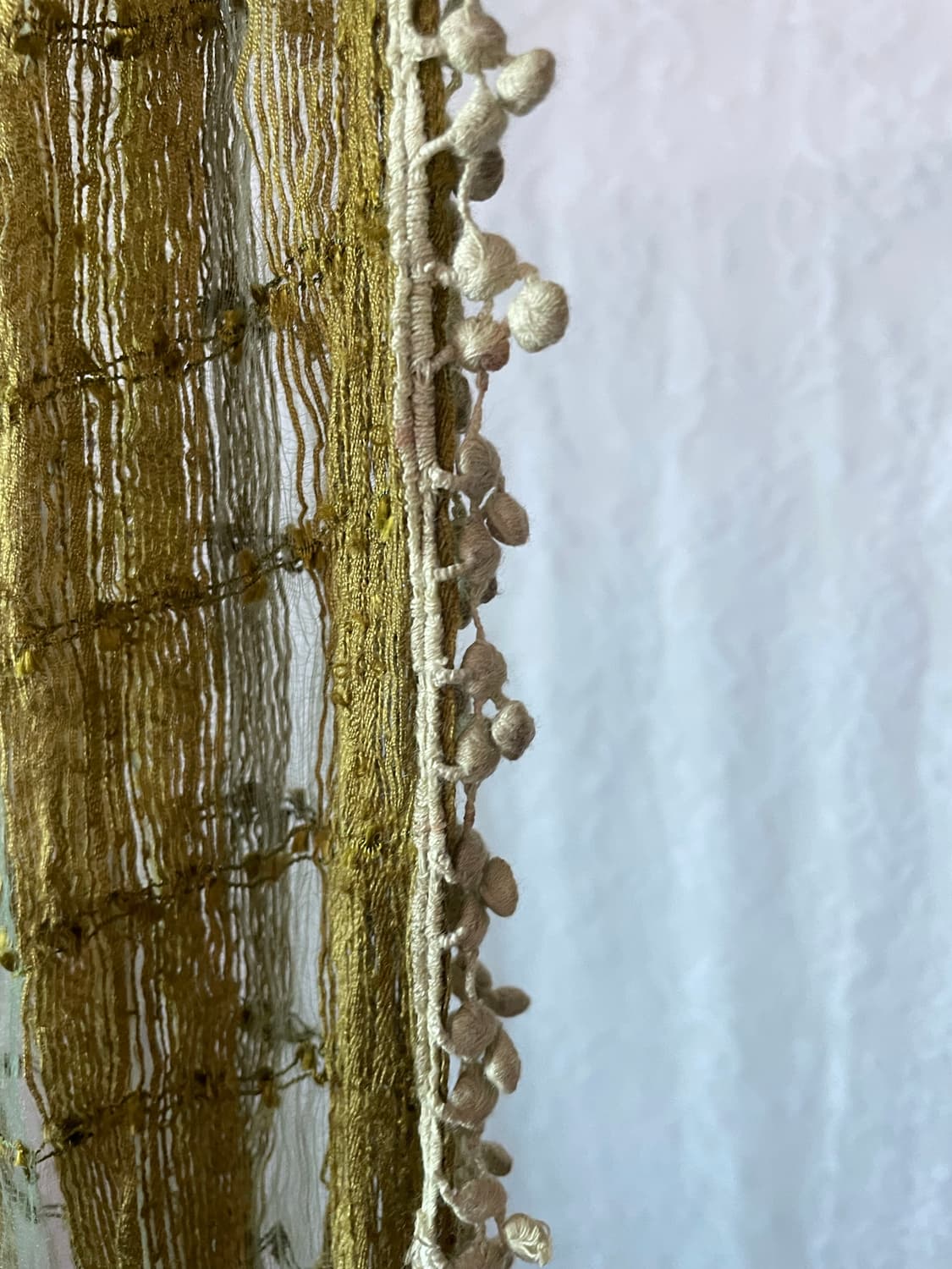 빈티지 시스루 스트라이프 니트 머플러 카키 상품이미지5