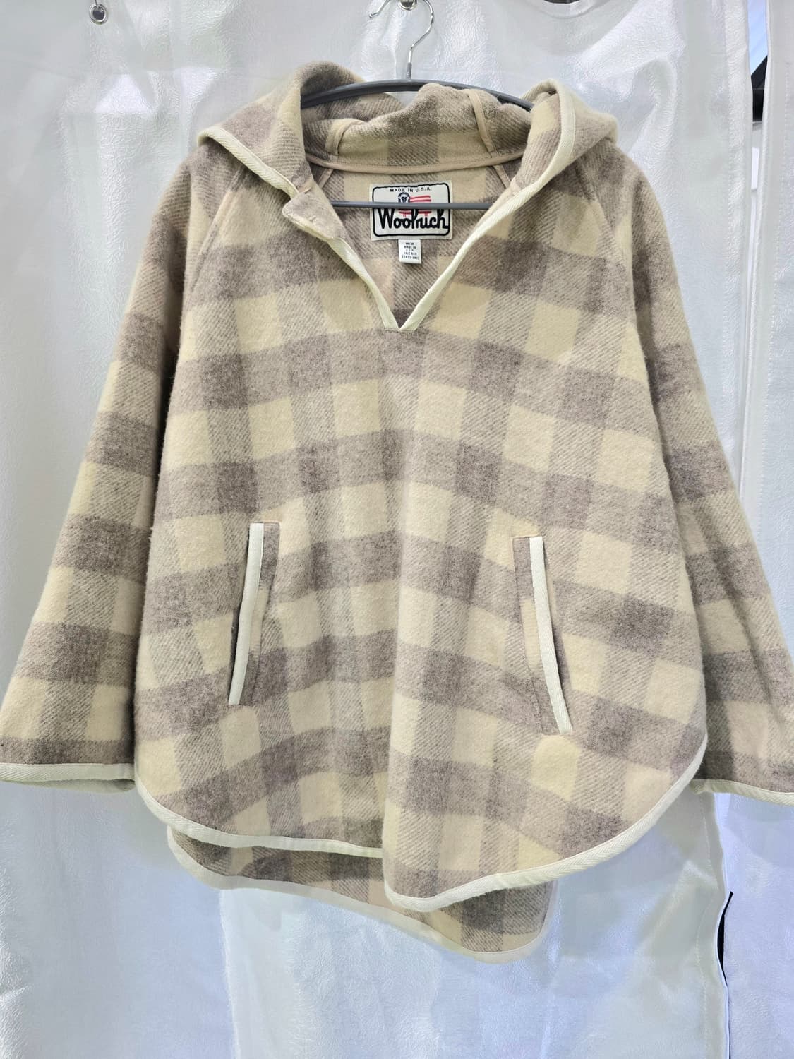 울리치 체크 후드 판쵸 케이프 미국 브랜드 상품이미지1